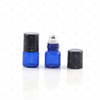 1/4 (1ml) Dram Blue Roller Bottles with Stainless Steel Rollers (5 pack)