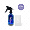 240ml Blue Glass Spray Bottle with Decorative Vinyls & Recipe Sheet