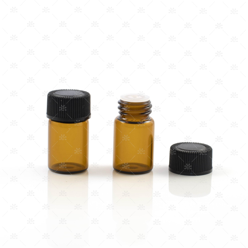 5/8 (2Ml) Dram Amber Sample Vial Bottles (Pack Of 144) Glass Roller Bottle