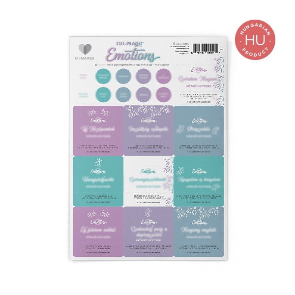 MyMakes : Oil Magic Emotions - Achieving Emotional Balance - Label Sheet - HUNGARIAN