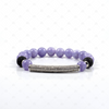 Angela : Light Amethyst Gemstone Lava Diffuser Bracelet
