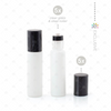 Deluxe Matte 10ml White Roller Bottles with Black Metallic Caps & Premium Rollers (5 pack)