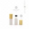 Deluxe Matte 5ml White Roller Bottles with Gold Metallic Caps & Premium Rollers (5 pack)