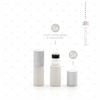 Deluxe Matte 5ml White Roller Bottles with Pewter Metallic Caps & Premium Rollers (5 pack)