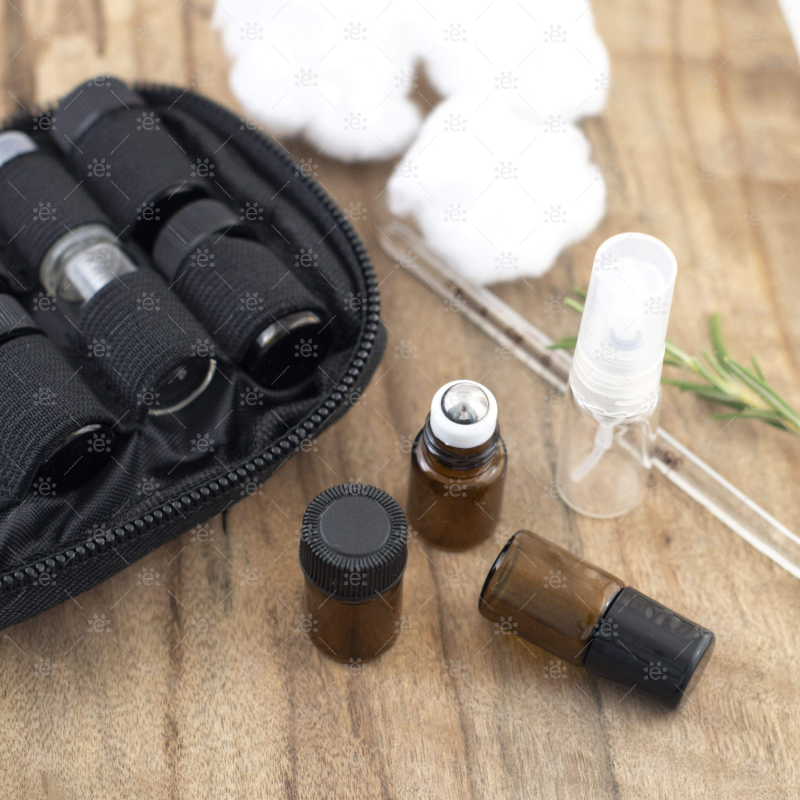 Essential Oil Emergency Kit (With Case Bottles First Aid Brochure & Cap Stickers) Diy Kits