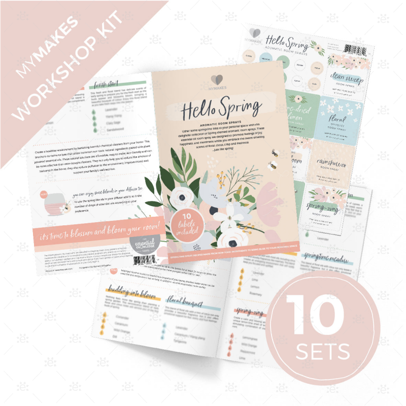 Mymakes:  Hello Spring Aromatic Room Sprays (Make & Take Workshop Set)