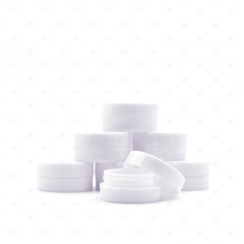 3Ml Plastic-Walled White Sample Jars (10 Pack)