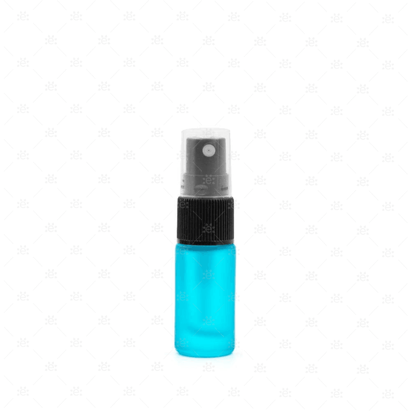 5Ml Teal Deluxe Frosted Glass Spray Bottle (5 Pack)