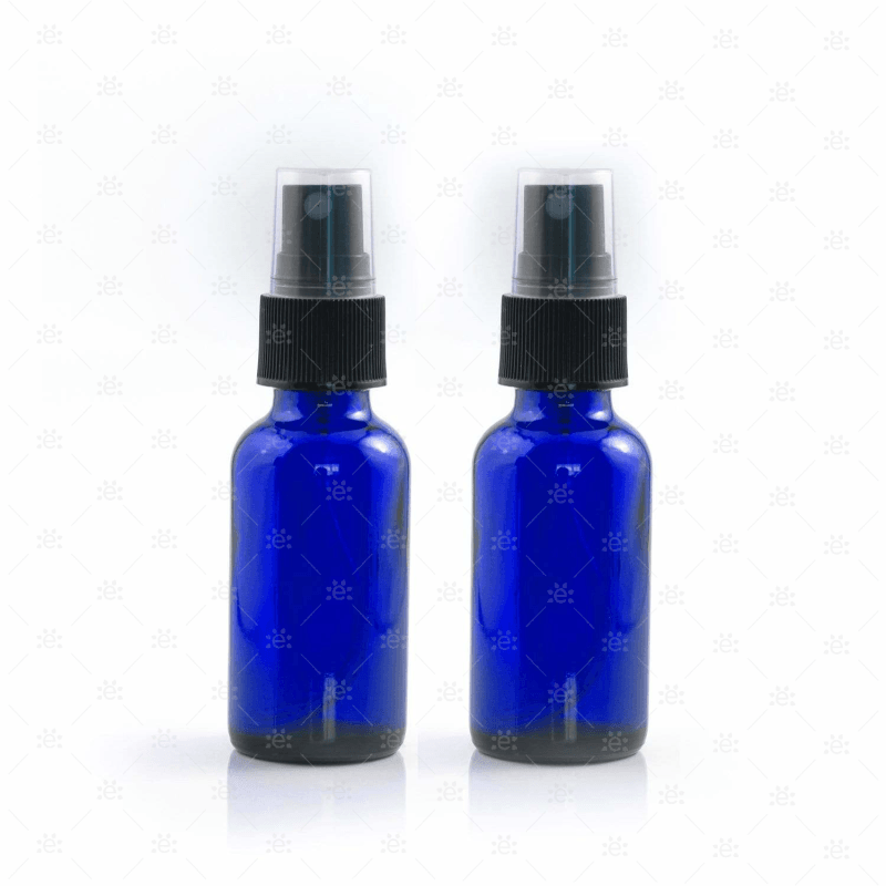 60Ml Blue Glass Bottle Fine Misting (2Pk) Spray