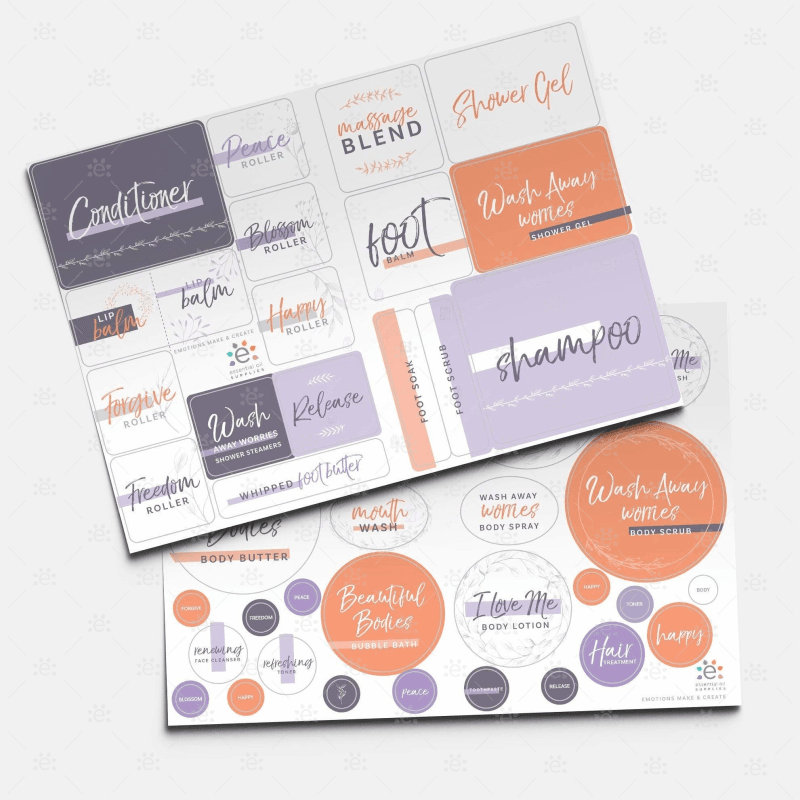 Essentially Balanced Emotions Replacement Label Sheet Set (2 sheets)